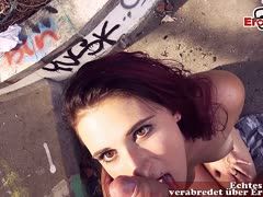 Teendeutsche beim Outdoor Blond Date gebumst